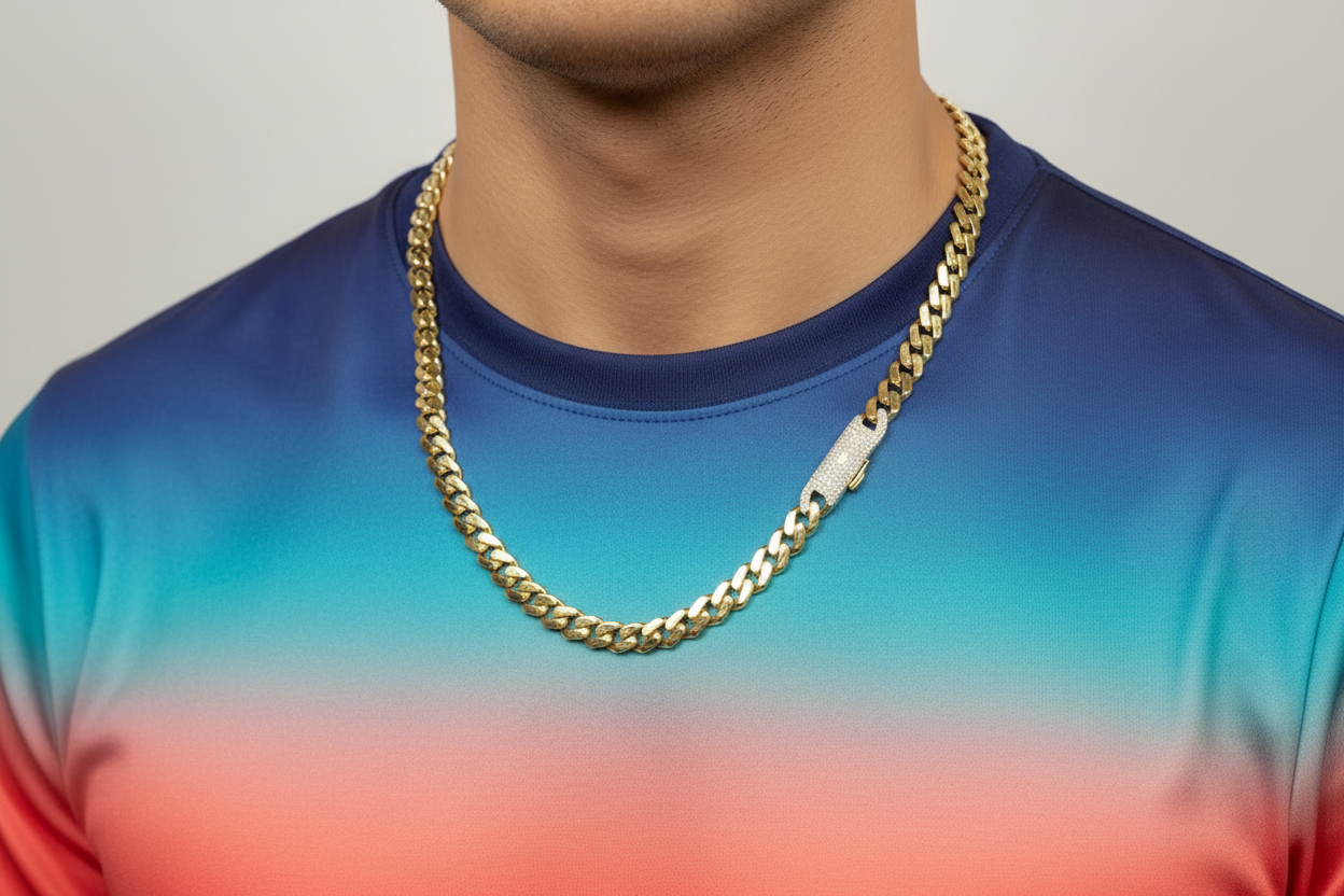 14K Gold Monaco Chain 6mm – 24 Inch