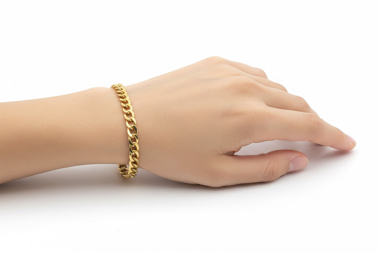 14K Gold Cuban Link Bracelet – 5.5 mm | 8”