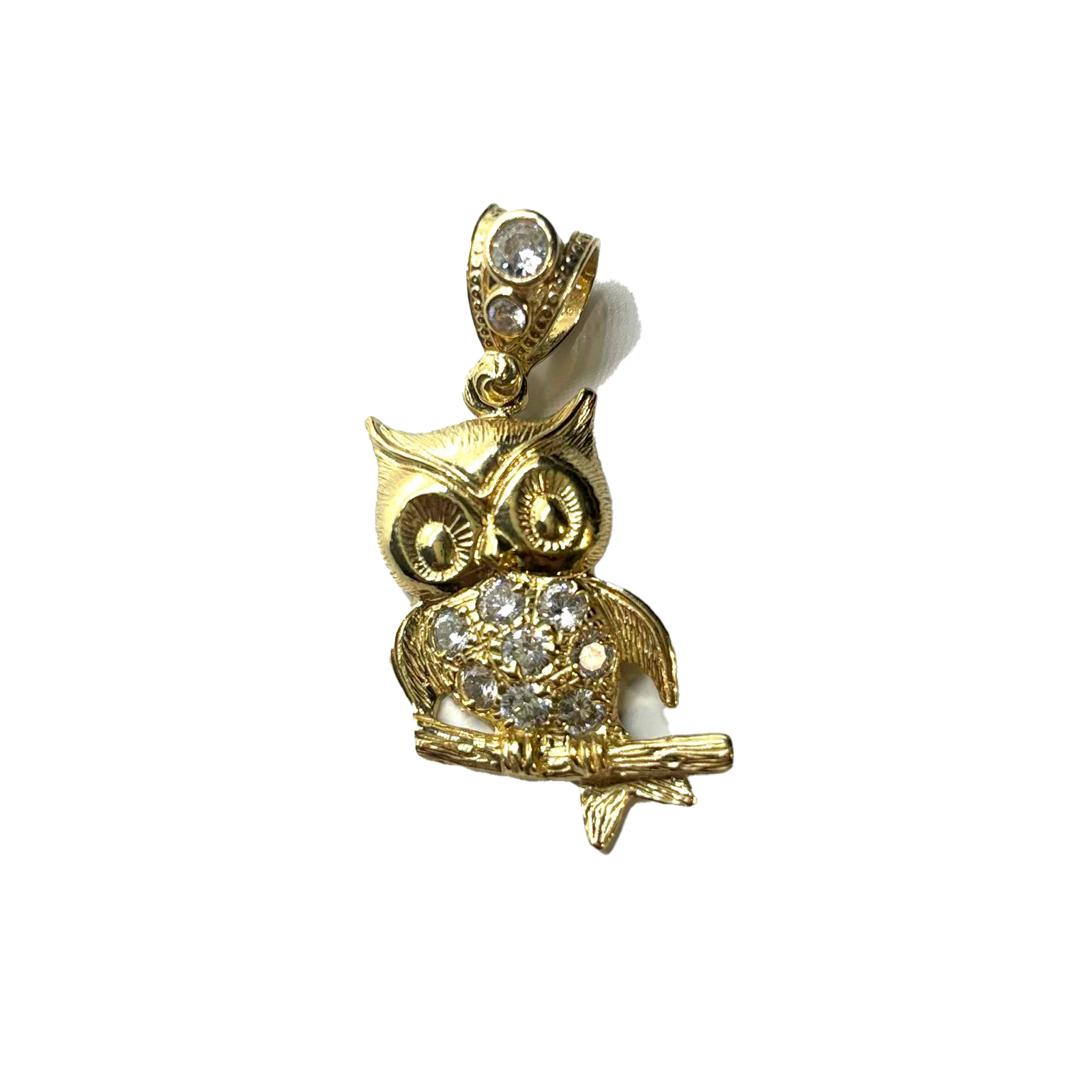 Pendant Owl/ búho Gold 10K