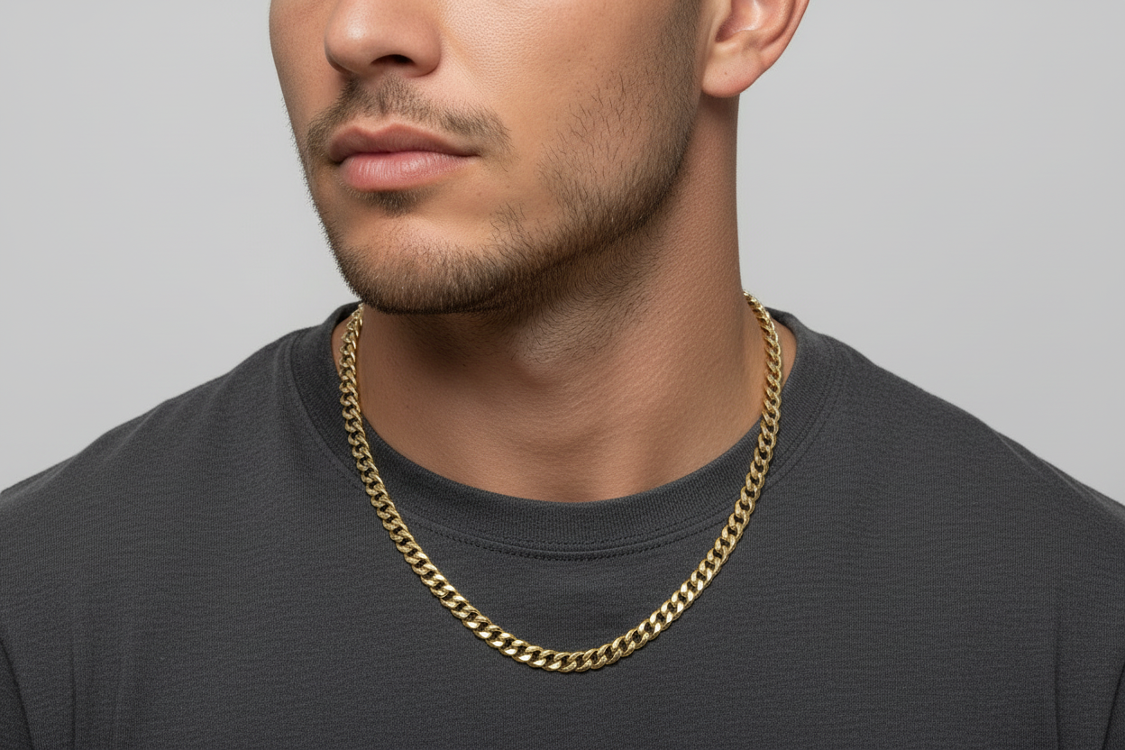 14K Gold Cuban Link Chain – 6mm – 22 Inches